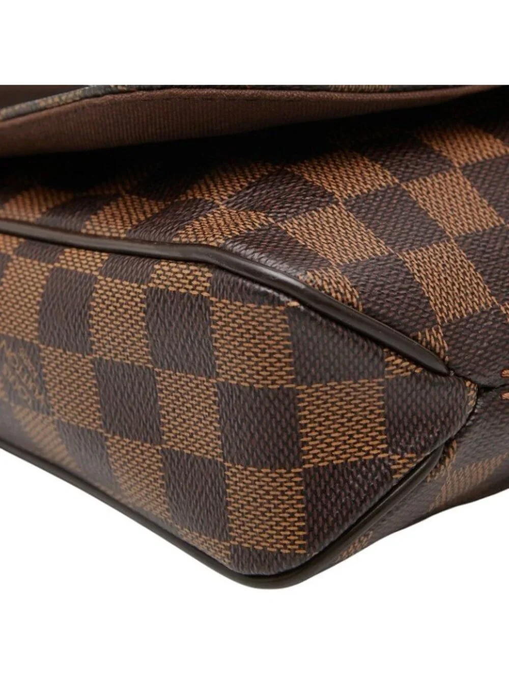 Louis Vuitton Damier District PM Crossbody Shoulder Bag Brown Leather